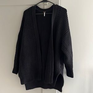 Free People Black Knit Cardigan